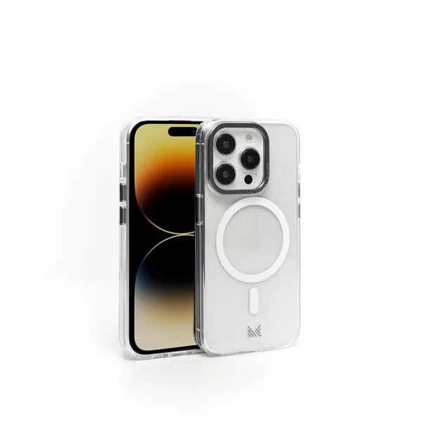 Monocozzi LUCID | Magsafe Compatible SnapOn Shockproof Hybrid Case with Lens Protection for iPhone 15 Pro - Transparent