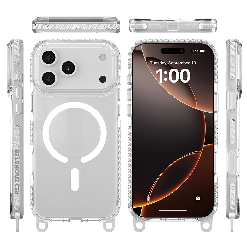 Red Monster Gassan M with Strap iPhone 17 Pro Max White