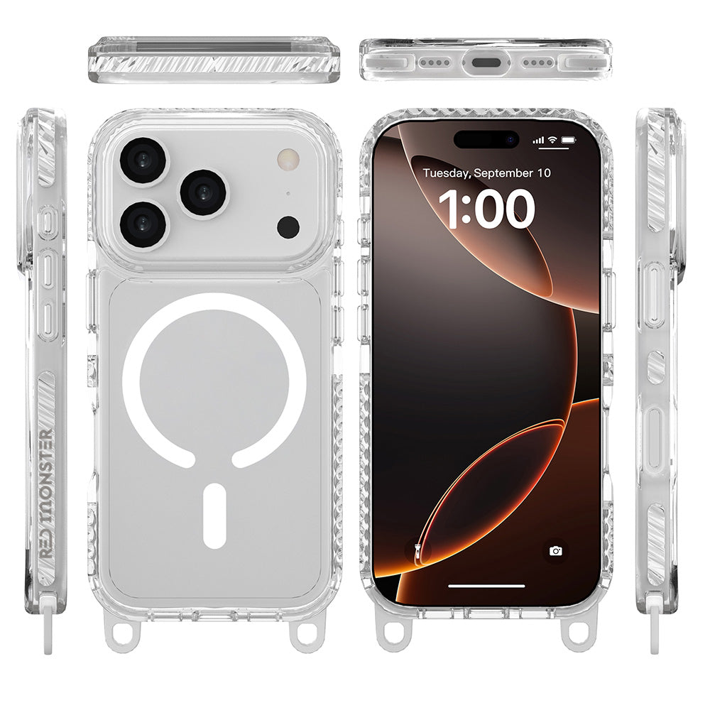 Red Monster Gassan M with Strap iPhone 17 Pro White