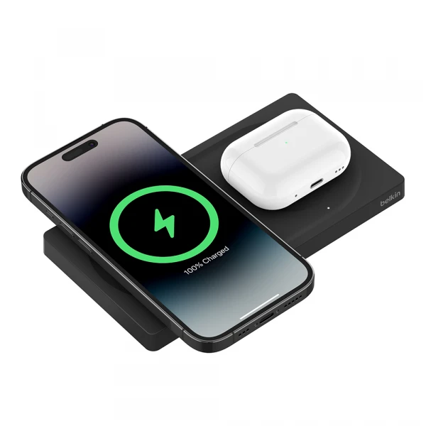 Belkin BoostCharge Pro 2-in-1 Wireless Charging Pad with MagSafe 15W - Black