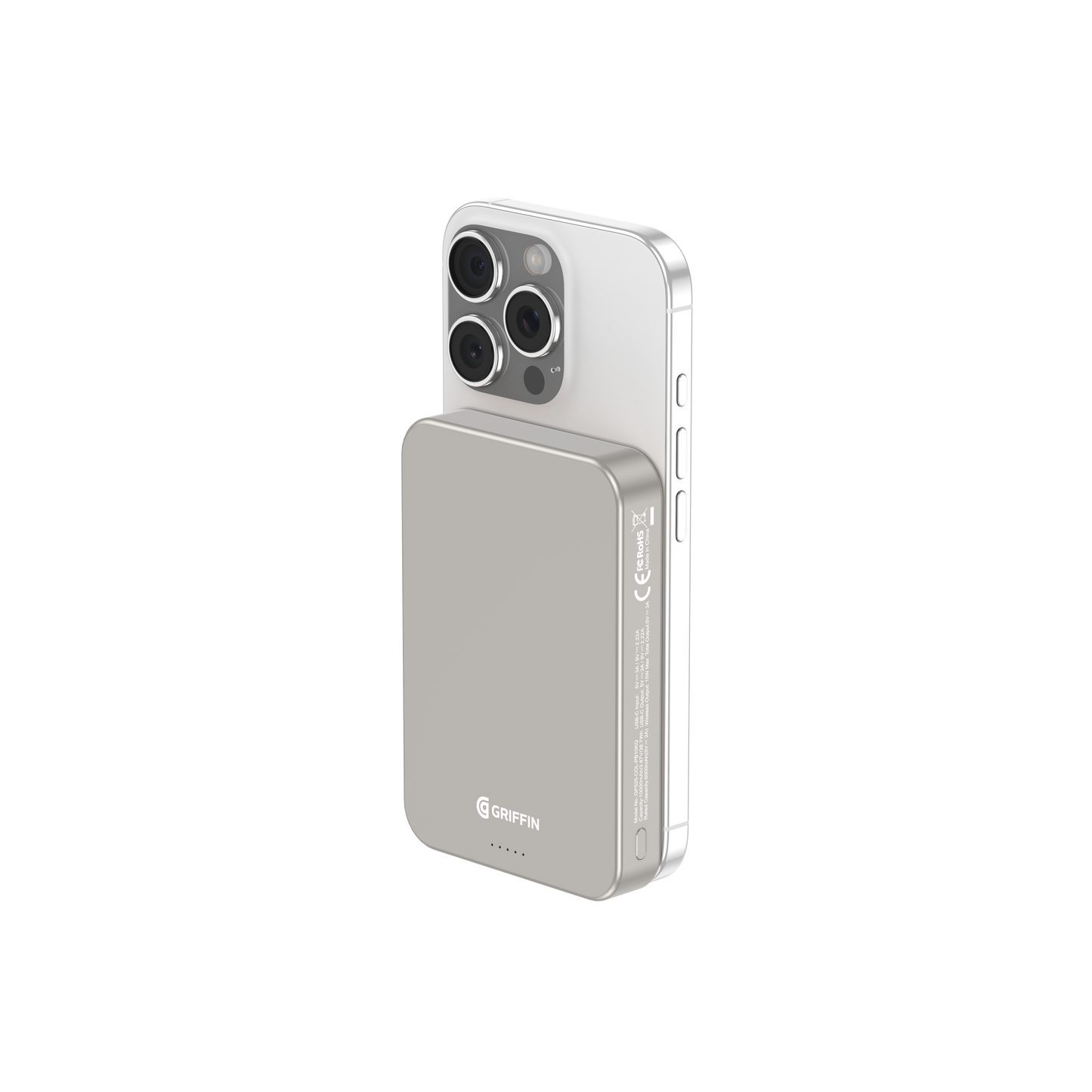 Griffin PowerBrick 10000mAh Qi2 Certified PD 20W Grey