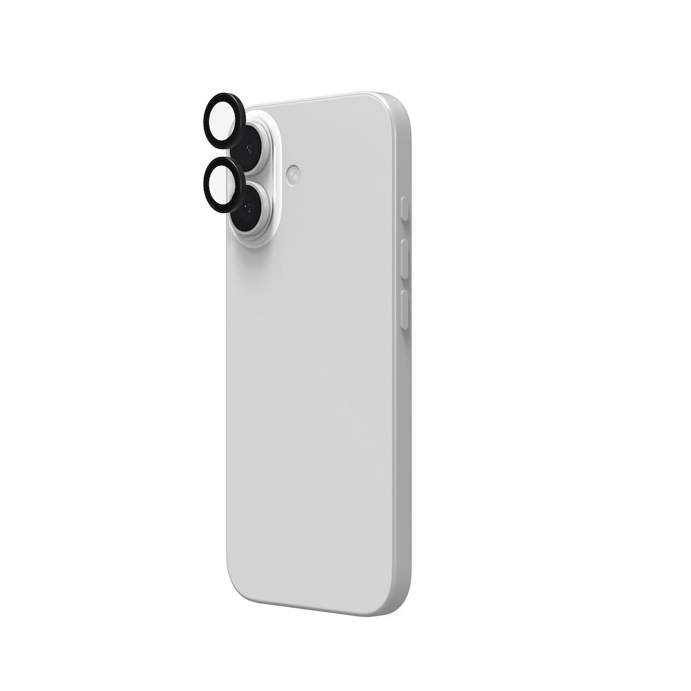 InvisibleShield Glass Elite Camera Rings Lens Protector for iPhone 16/16 Plus/17 - Black