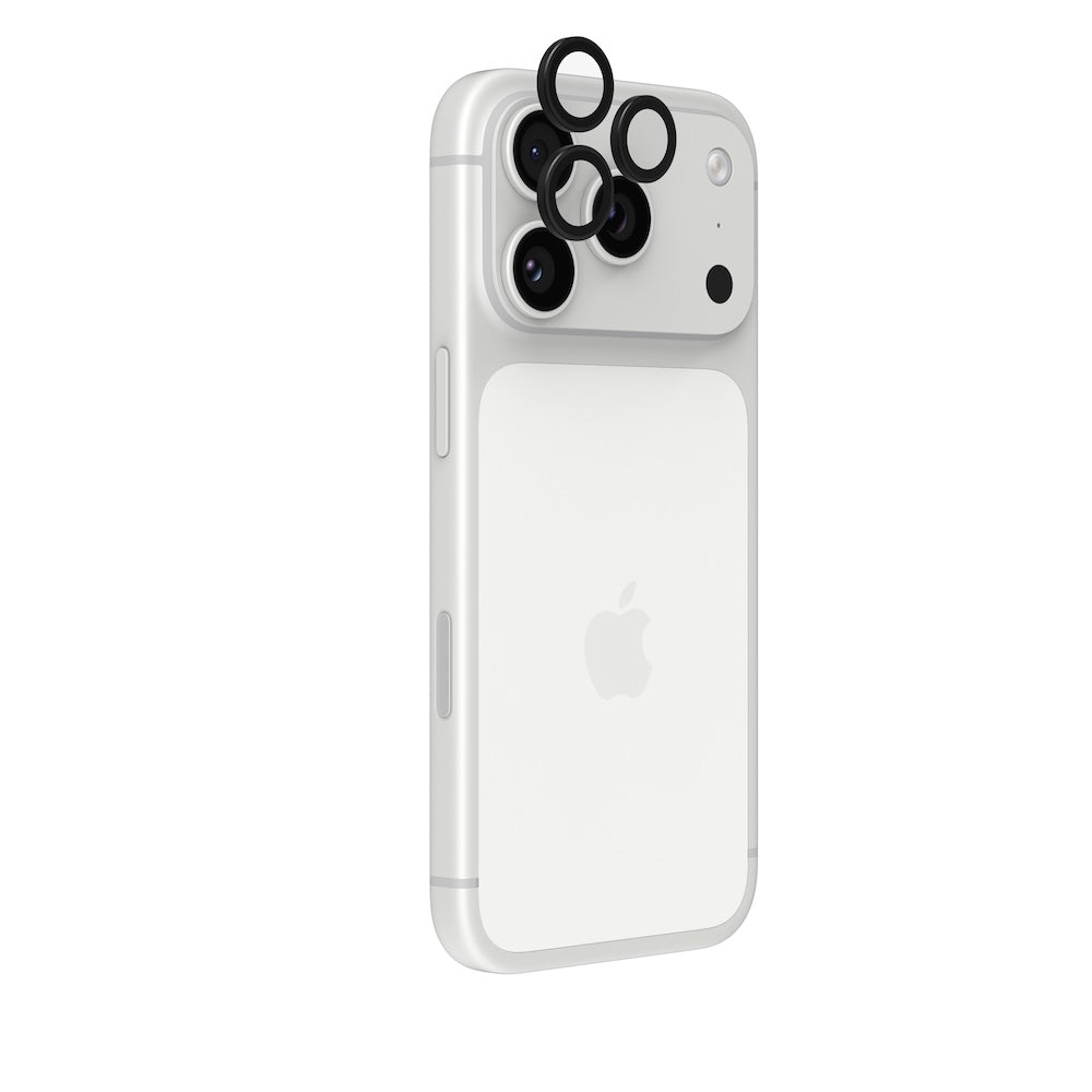InvisibleShield Glass Elite Camera Rings Lens Protector for iPhone 15/16/17 Pro/Pro Max - Black