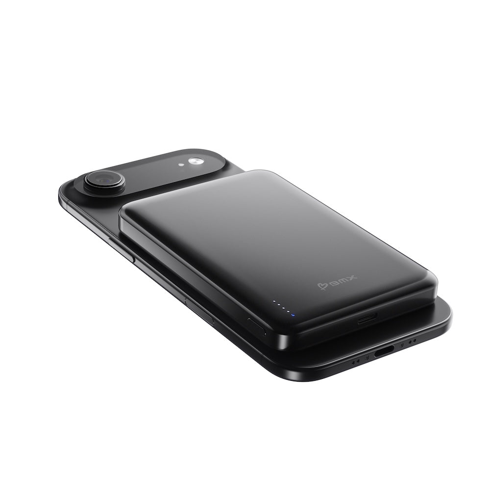 BMX 10000mAh Qi2.2 Solid State Air Power Bank Black