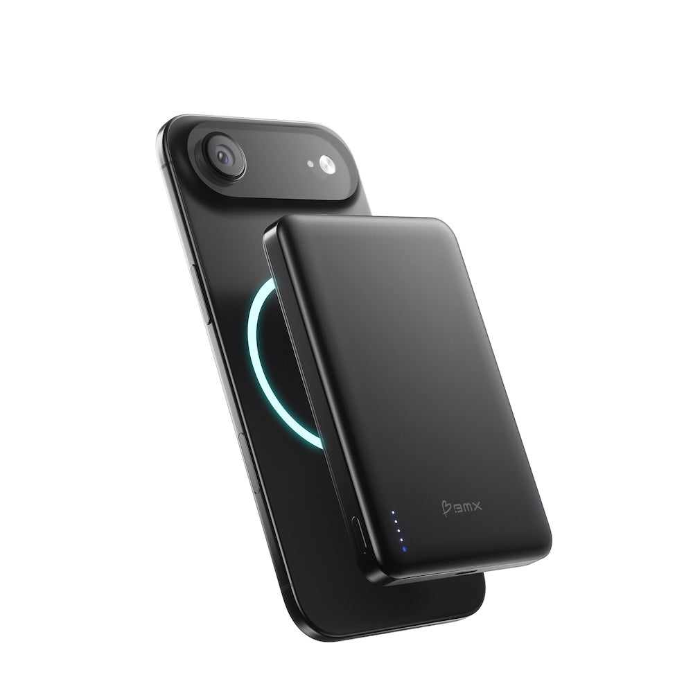 BMX 10000mAh Qi2.2 Solid State Air Power Bank Black