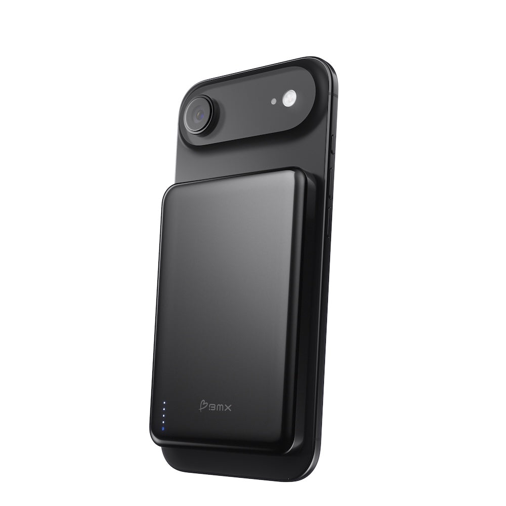 BMX 10000mAh Qi2.2 Solid State Air Power Bank Black