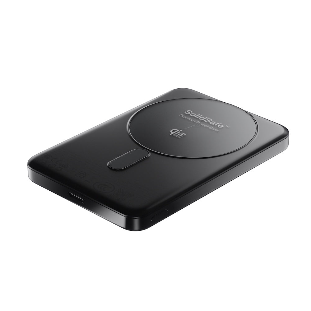 BMX 10000mAh Qi2.2 Solid State Air Power Bank Black