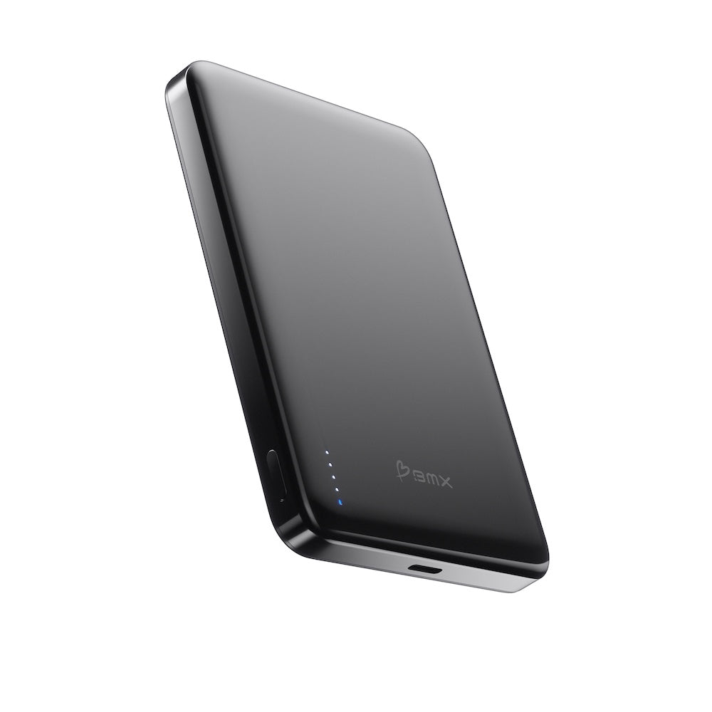 BMX 10000mAh Qi2.2 Solid State Air Power Bank Black