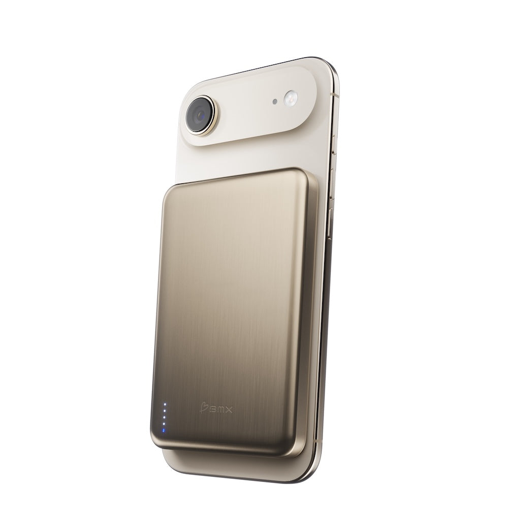 BMX 10000mAh Qi2.2 Solid State Air Power Bank Gold