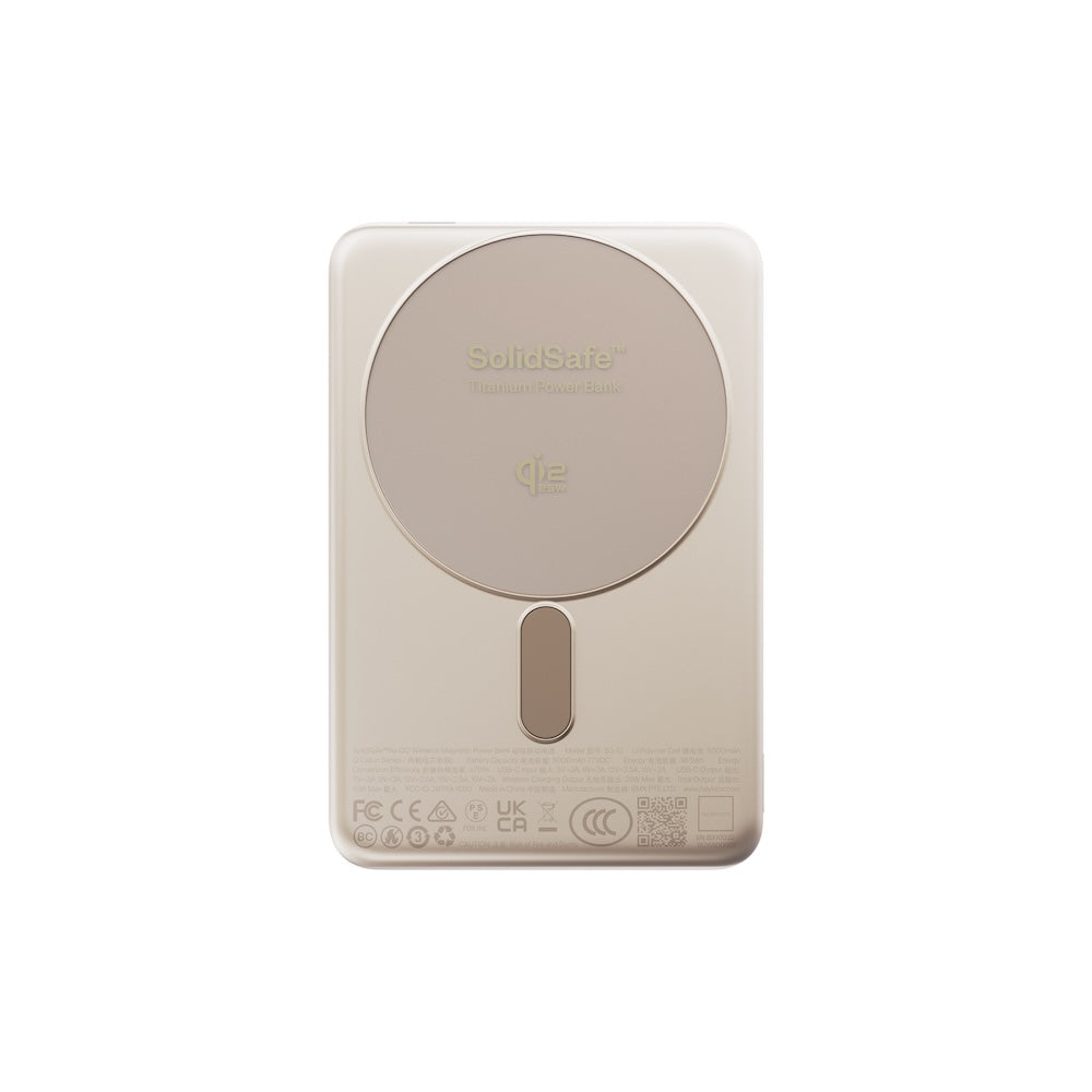 BMX 10000mAh Qi2.2 Solid State Air Power Bank Gold