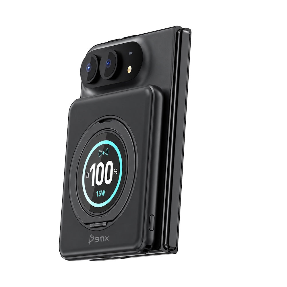 BMX Duo 5000mAh Qi2 Solid State Power Bank Black B8-05-BK