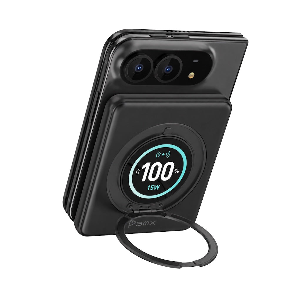 BMX Duo 5000mAh Qi2 Solid State Power Bank Black B8-05-BK