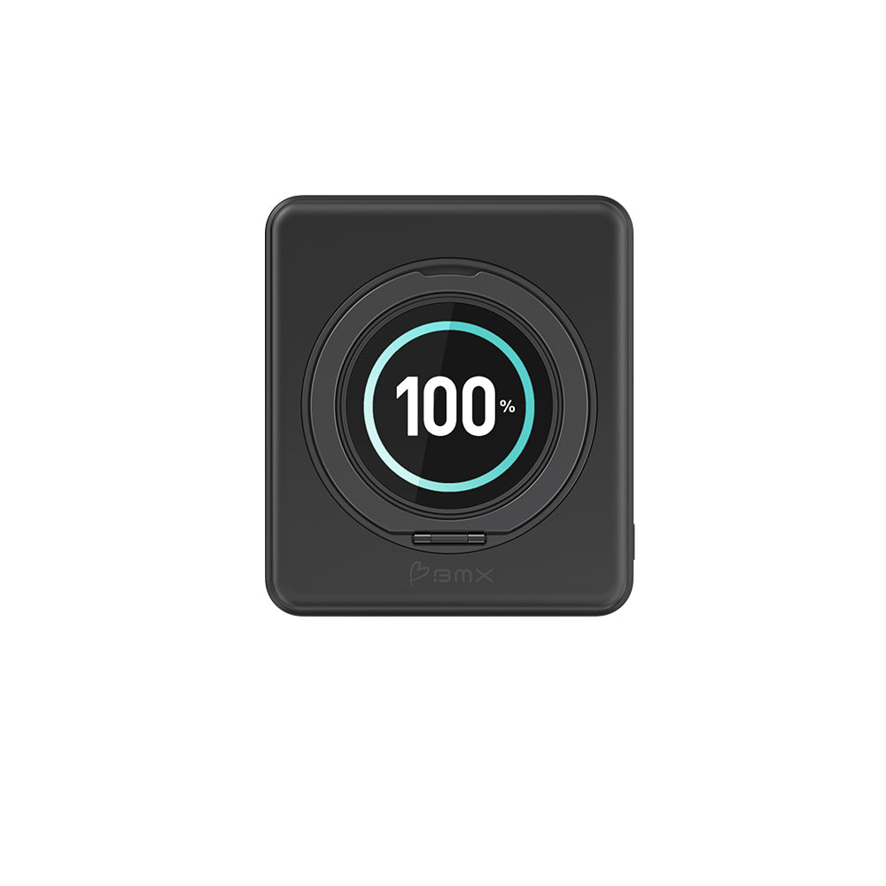 BMX SolidSafe Ultra 5000mAh Qi2 Solid State Power Bank - Black