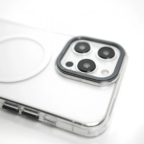 Monocozzi LUCID | Magsafe Compatible SnapOn Shockproof Hybrid Case with Lens Protection for iPhone 15 Pro - Transparent