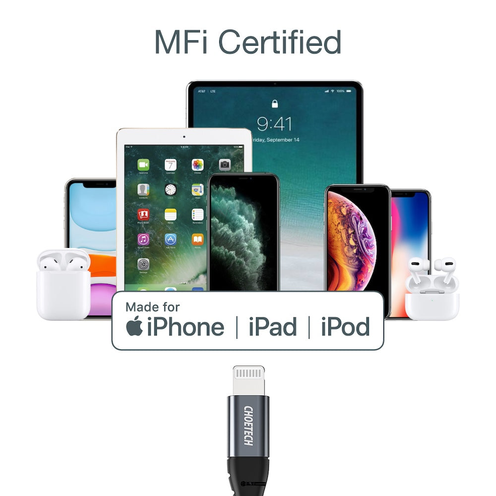 Choetech MFi USB-C to Lightning Cable