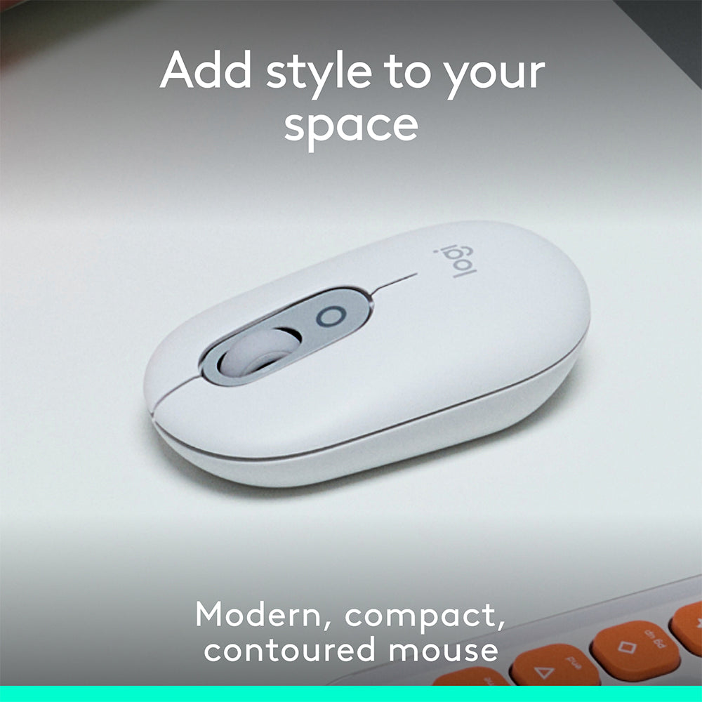 Logitech POP Mouse with Emoji - White
