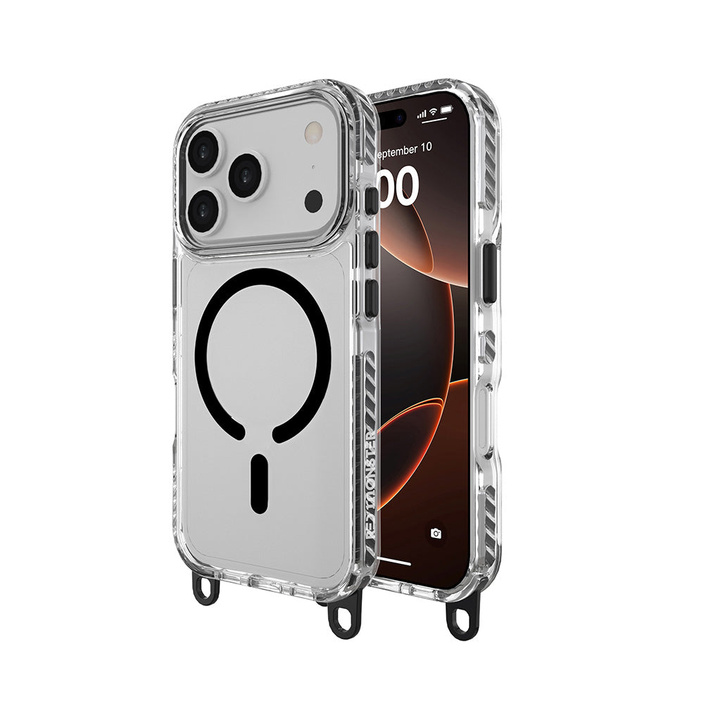 Red Monster Gassan M with Strap iPhone 17 Pro Black