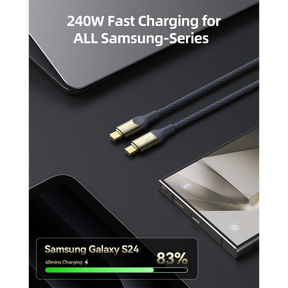 Voltme Powellink Utron Thunderbolt 3 USB-C To C 240W 2m - Blue Grey