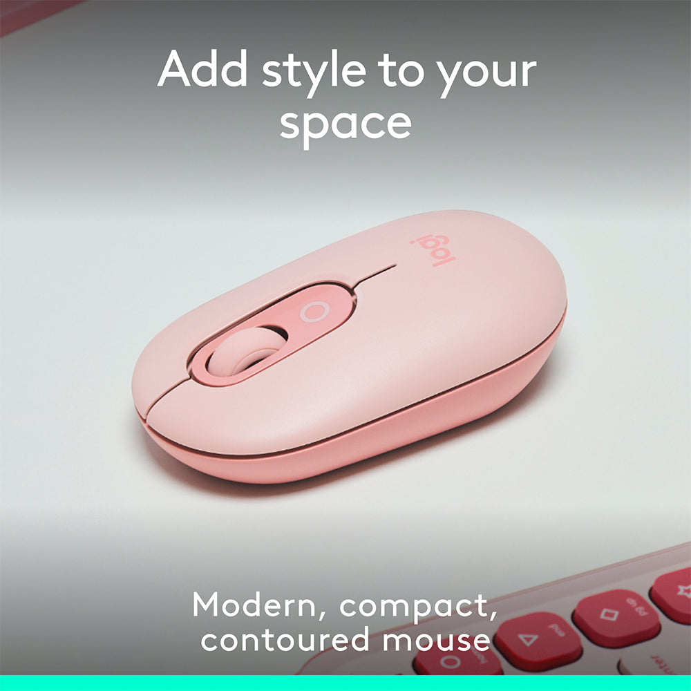 Logitech POP Mouse with Emoji - Rose
