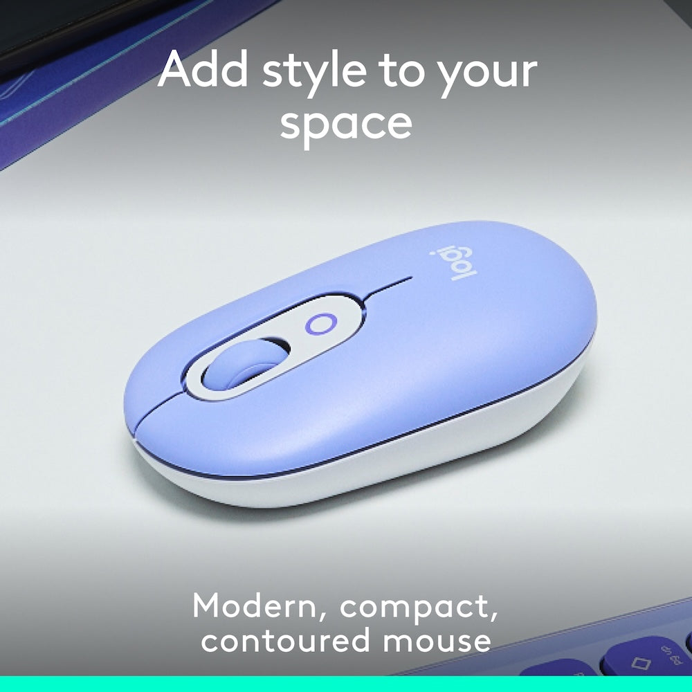 Logitech POP Mouse with Emoji - Lilac