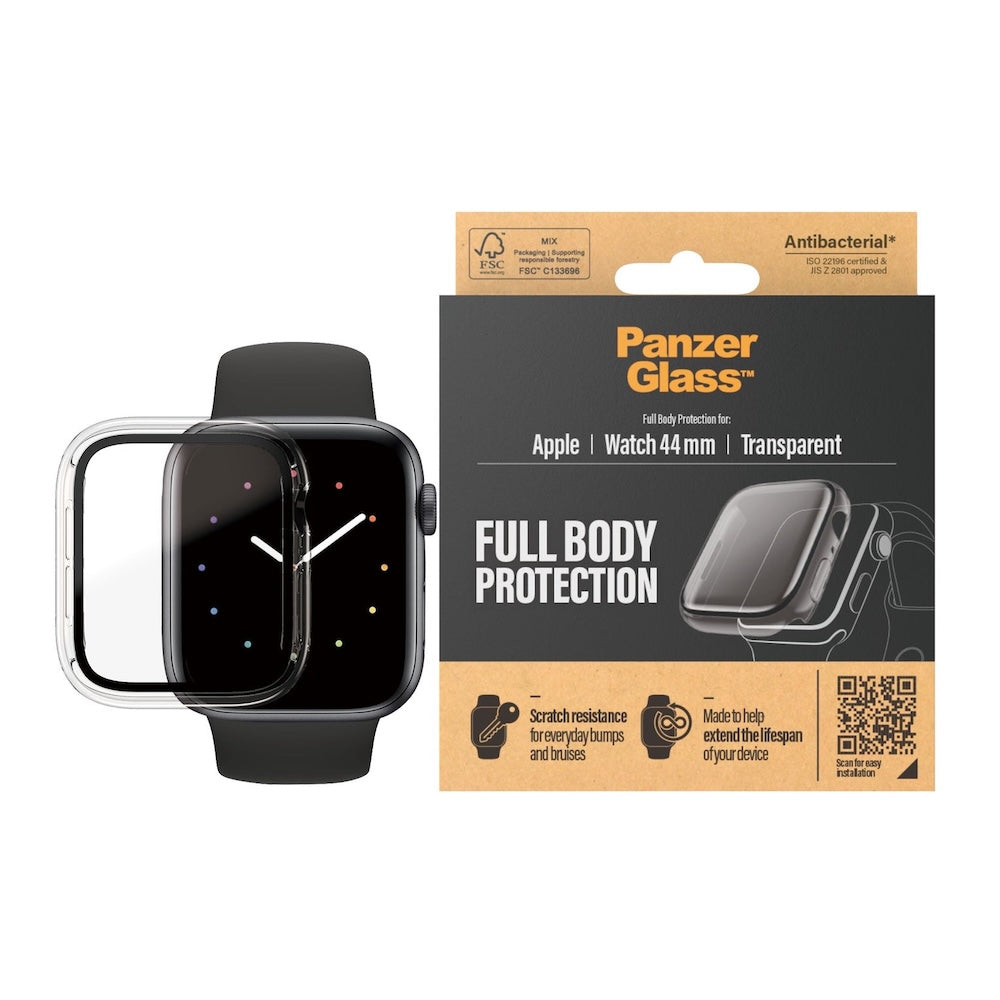 PanzerGlass Full Body Clear Screen Protector Glass Apple Watch 4/5/6/SE Gen 2 - 44 mm