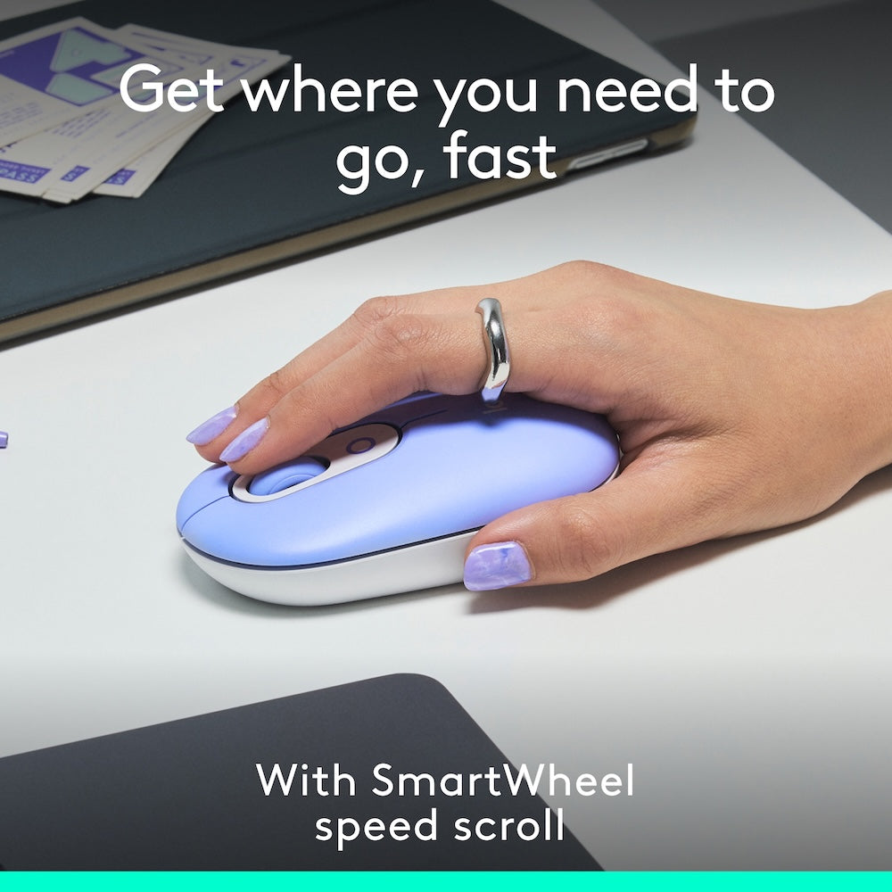 Logitech POP Mouse with Emoji - Lilac