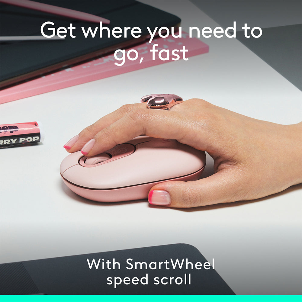 Logitech POP Mouse with Emoji - Rose