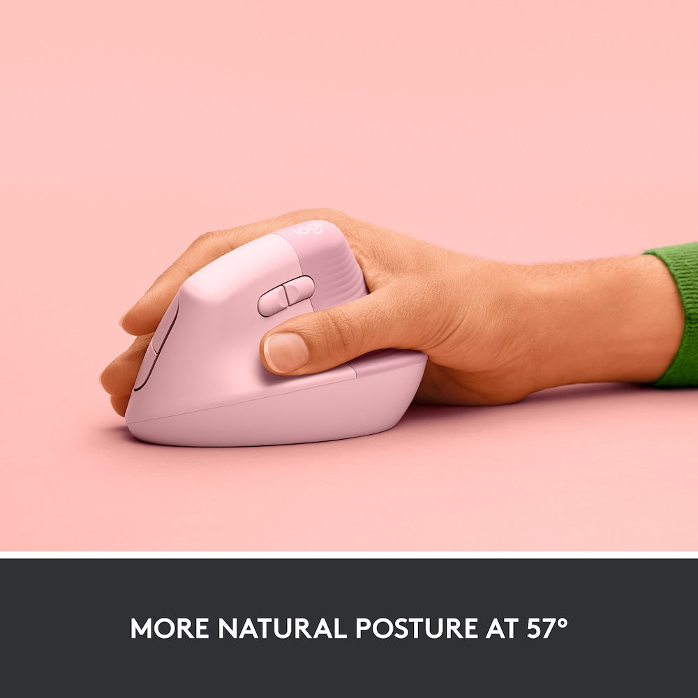 Logitech Lift Vertical Ergonomic Mouse - Rose