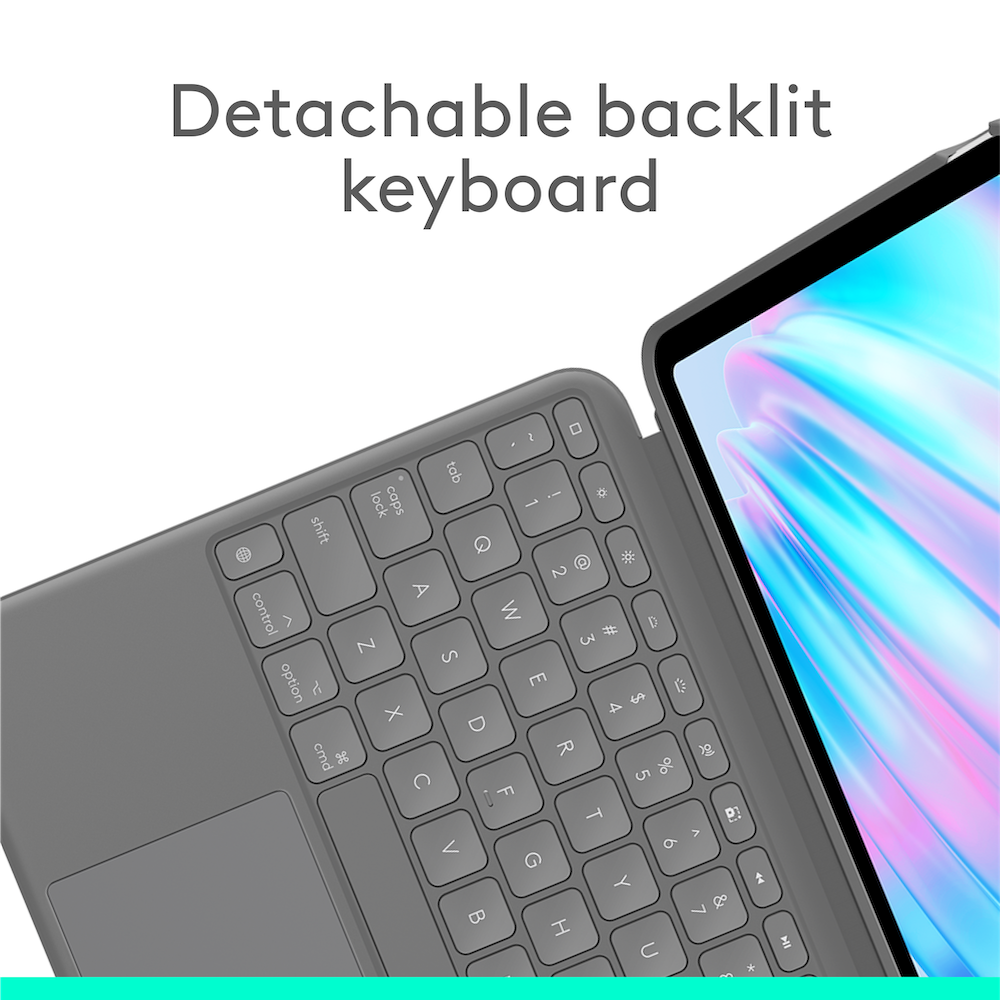 Logitech Combo Touch For iPad Air 11-Inch (M2) - Oxford Grey