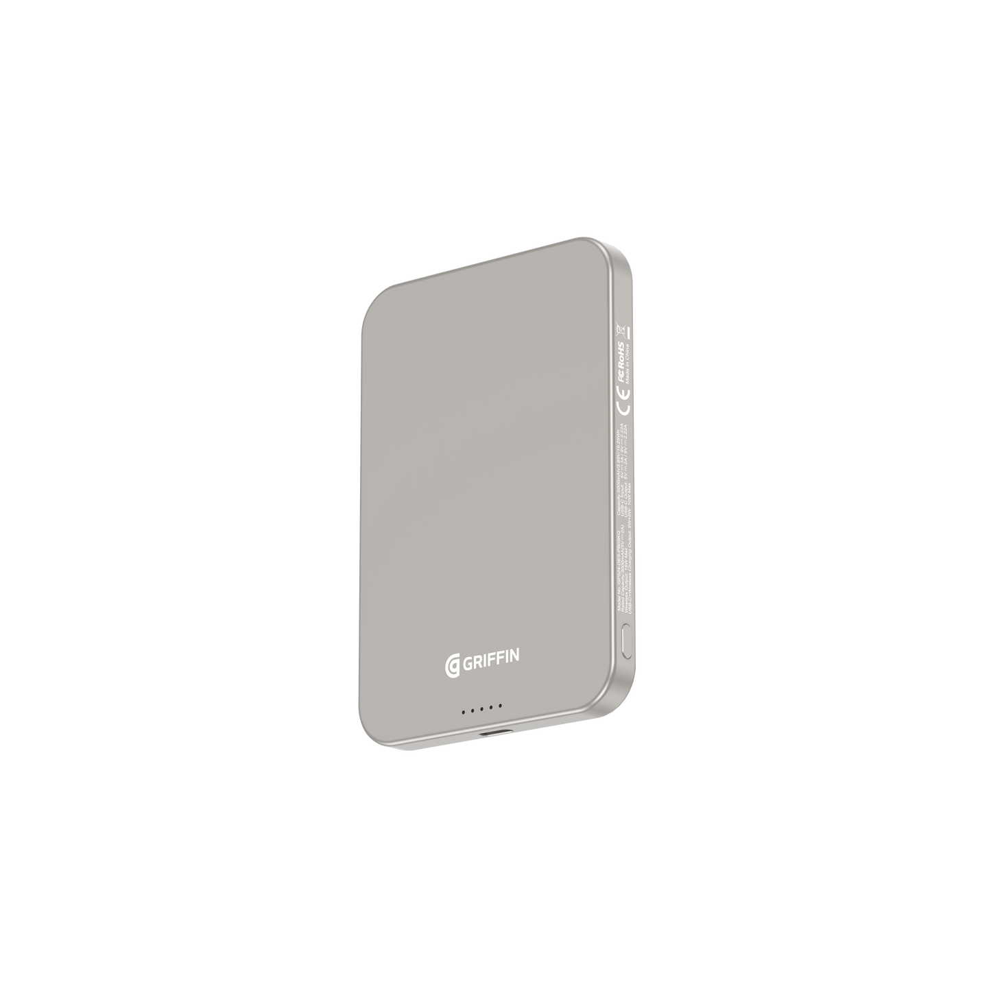 Griffin PowerBrick 5000mAh Qi2 Certified PD 20W Grey