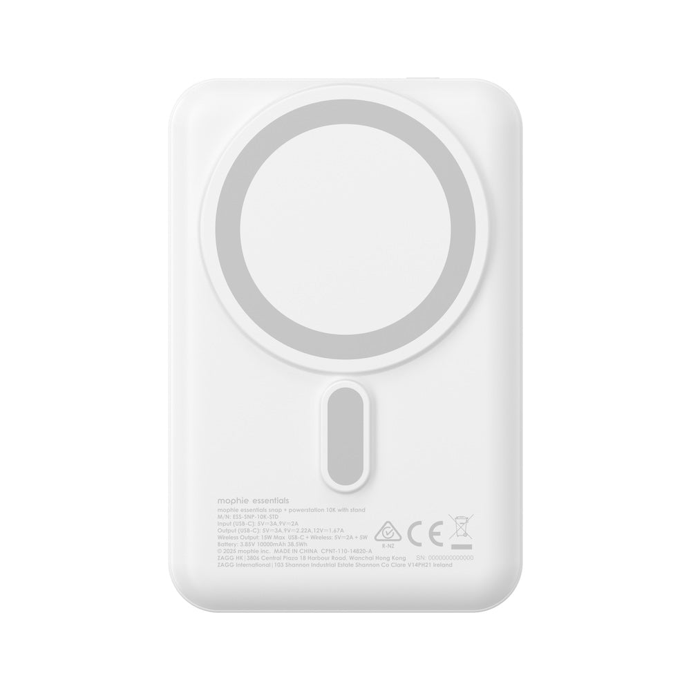 Mophie Essentials Snap+ Powerstation 10K with Stand - White