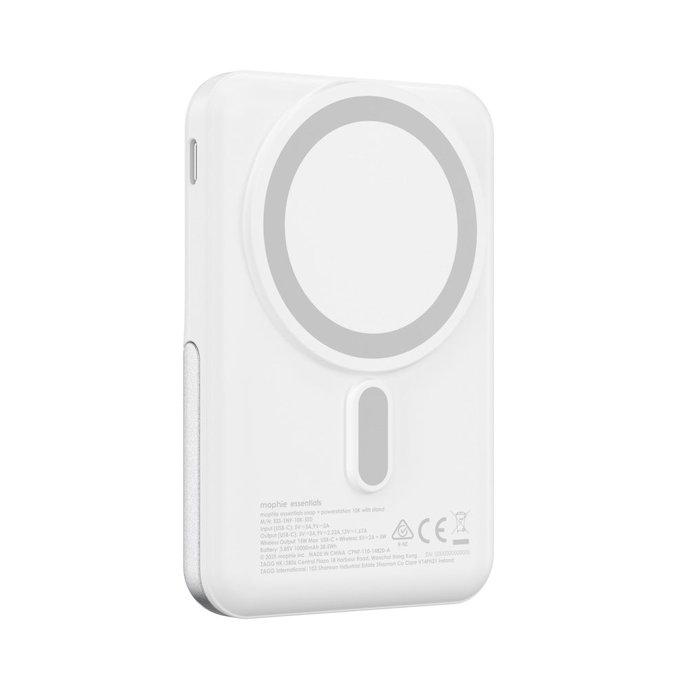 Mophie Essentials Snap+ Powerstation 10K with Stand - White