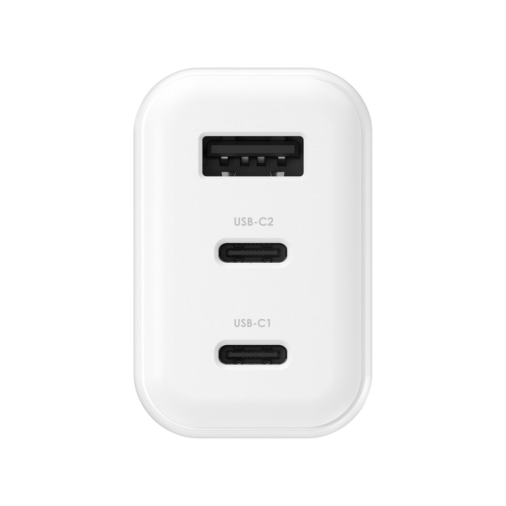 Mophie Essentials 70W GaN Wall Charger 3 with Travel Plugs - White