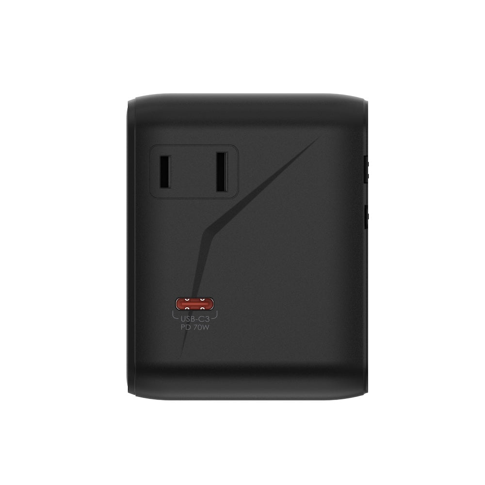 Mophie Essentials 70W GaN 5 Ports + AC Travel Adapter - Black