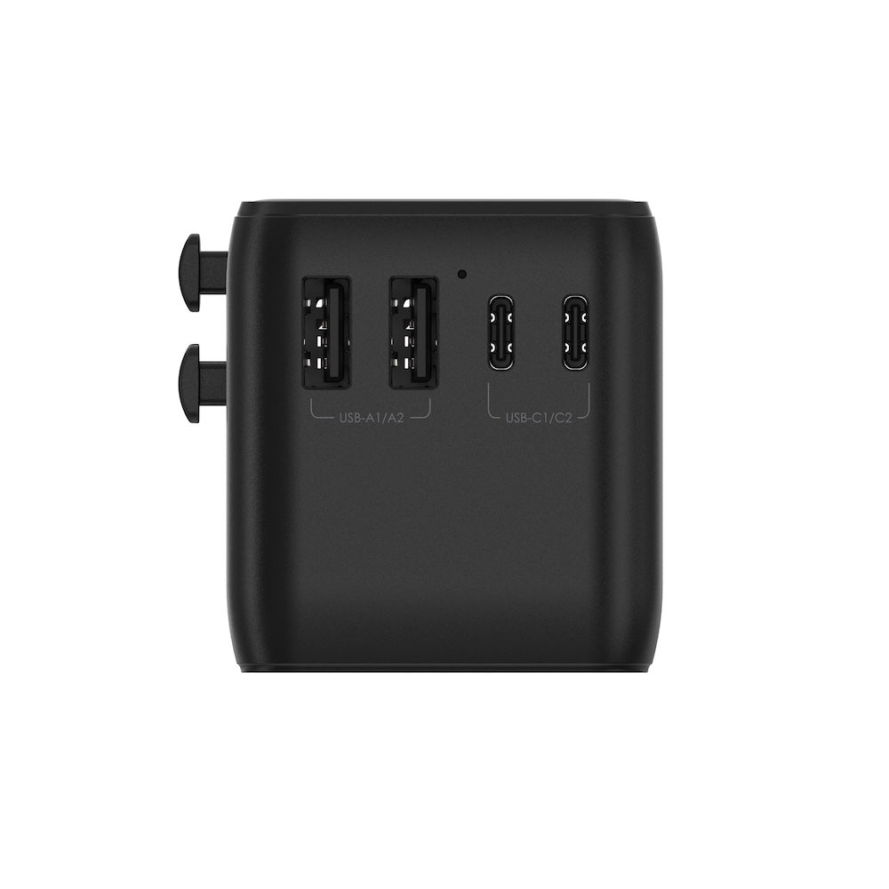 Mophie Essentials 70W GaN 5 Ports + AC Travel Adapter - Black