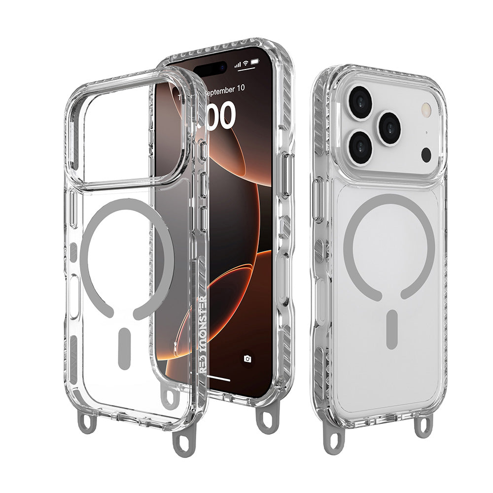 Red Monster Gassan M with Strap iPhone 17 Pro Grey