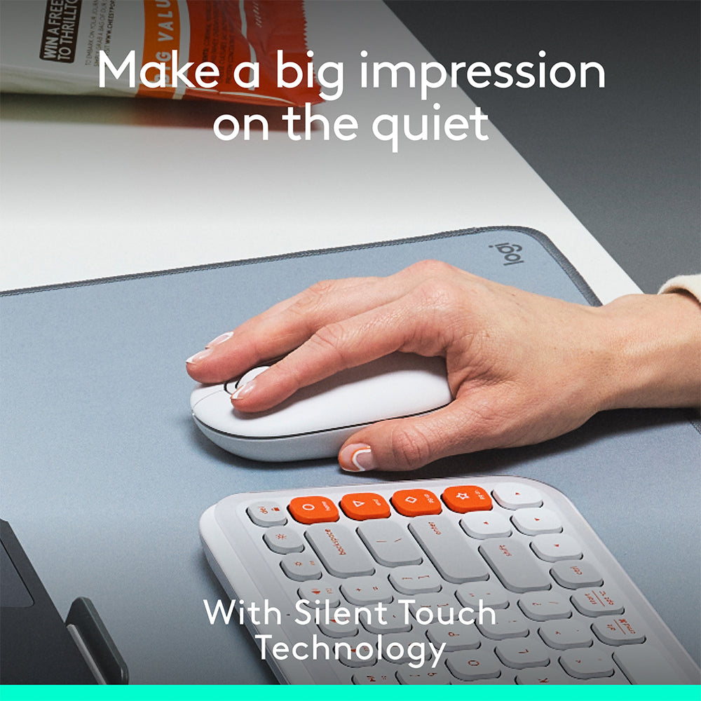 Logitech POP Mouse with Emoji - White