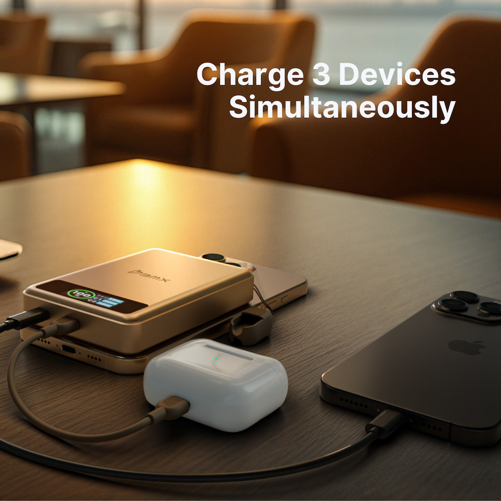 BMX 10000 mAh Magnetic Solid State Power Bank Silver