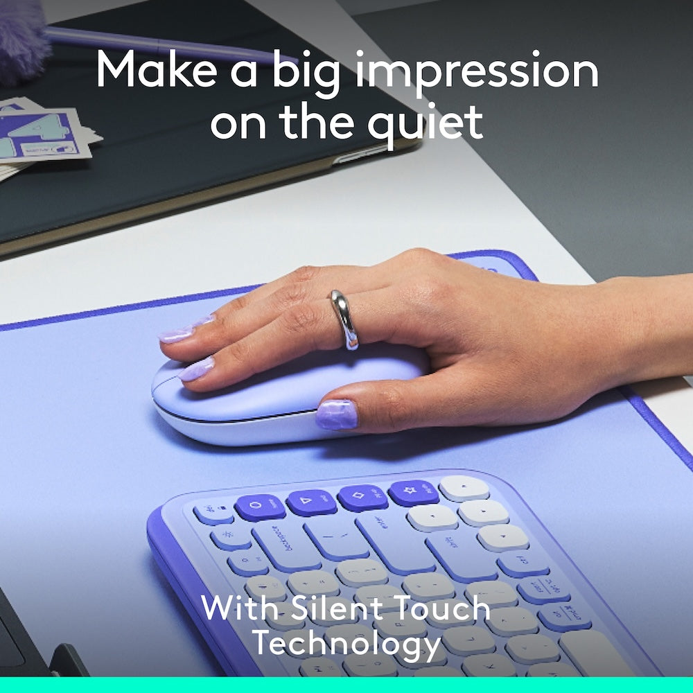 Logitech POP Mouse with Emoji - Lilac