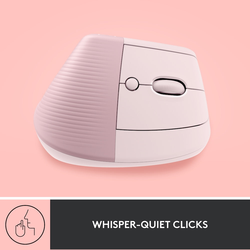 Logitech Lift Vertical Ergonomic Mouse - Rose