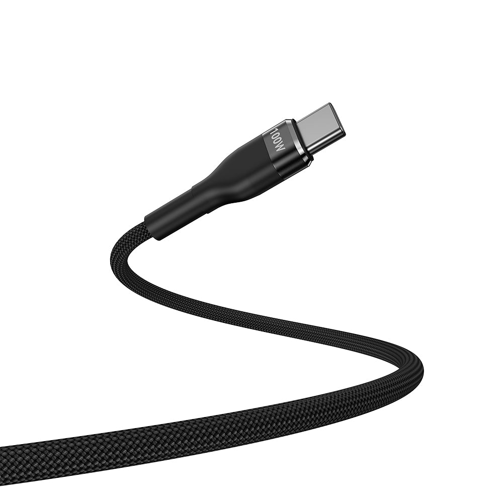DEVIA Ultra7 A+C to 2C+PD 100W Charging Cable 1.2M with Digital Display - Black