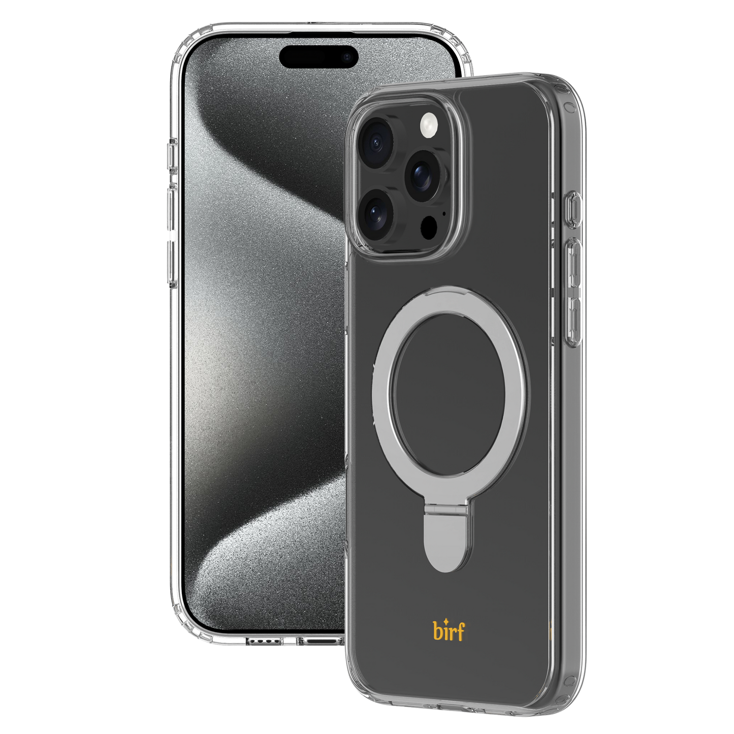 Birf iPhone 16 Pro Max Magsafe EcoGuard Self Standing Clear Case