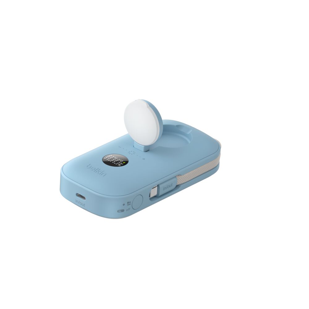 Belkin F1 BoostCharge Pro 10000mAh Magnetic Power Bank with Motion Sensing Light Light Blue