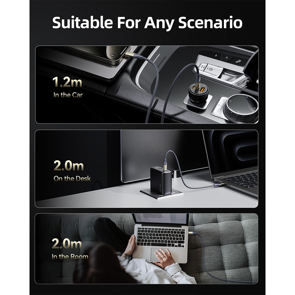 Voltme Powellink Utron Thunderbolt 3 USB-C To C 240W 2m - Blue Grey