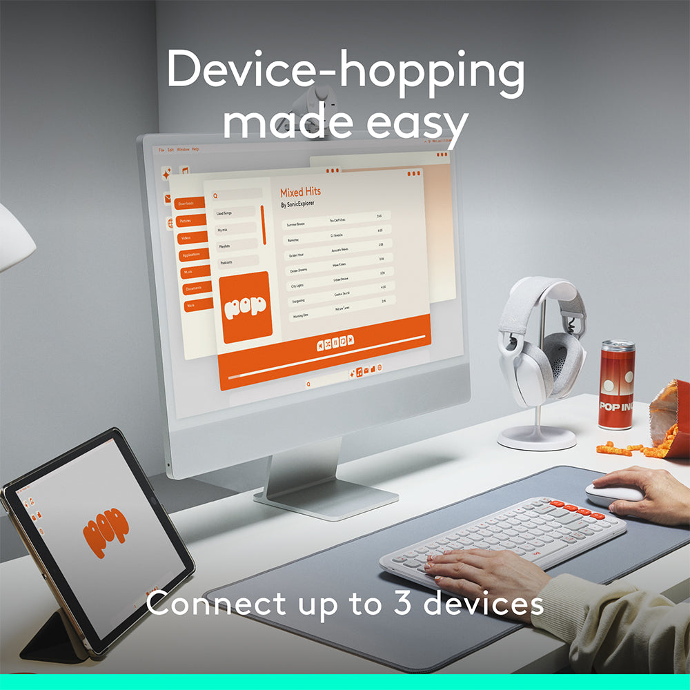 Logitech POP Mouse with Emoji - White