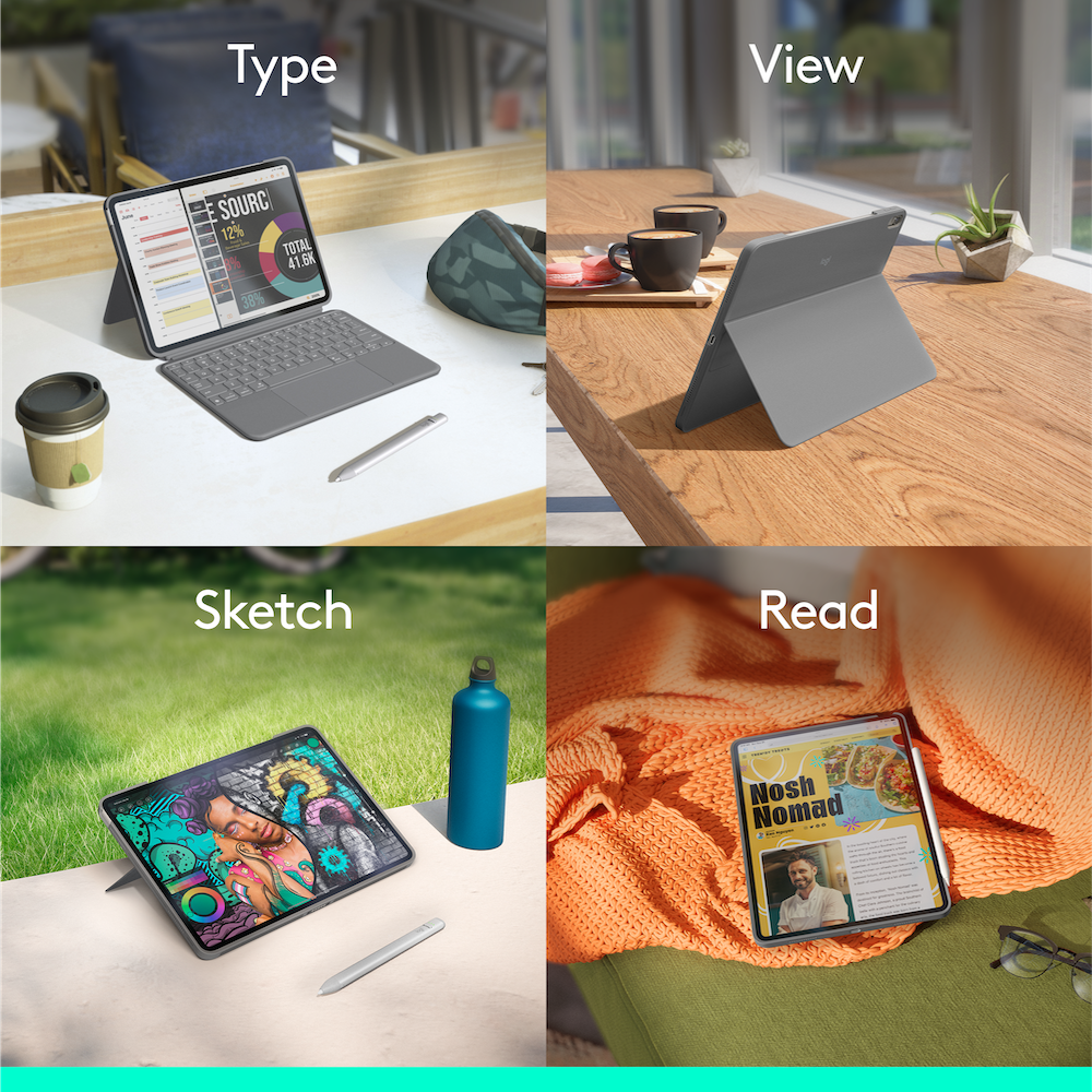 Logitech Combo Touch For iPad Air 11-Inch (M2) - Oxford Grey