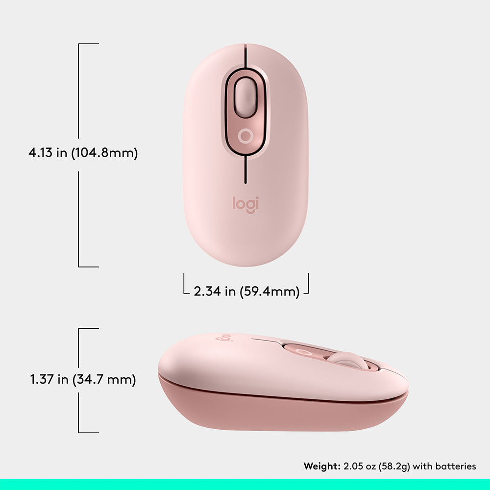 Logitech POP Mouse with Emoji - Rose