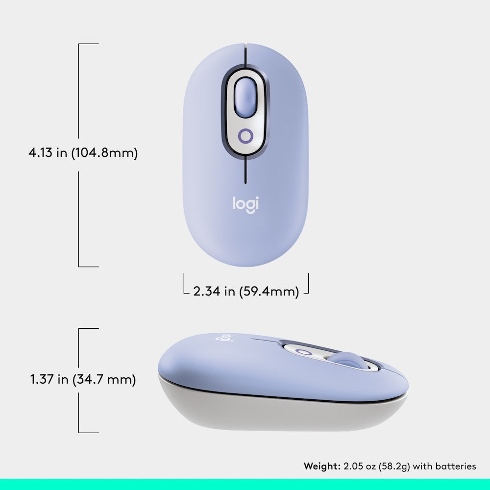 Logitech POP Mouse with Emoji - Lilac