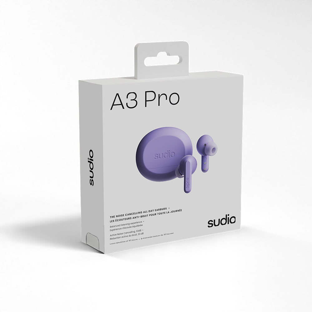 Sudio A3 Pro Wireless Earbuds - Purple