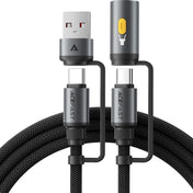 ACEFAST Charging Data Cable J5 USB-C to USB-A/LED Light - Black